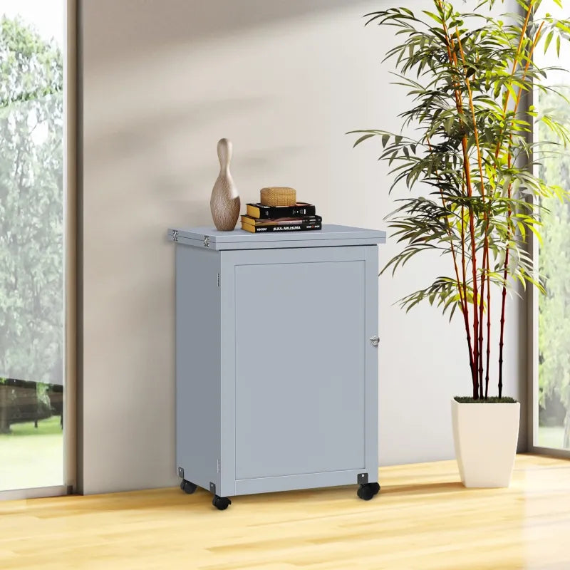 HOMCOM Freestanding Sideboard Buffet Table with 4 Large Storage Compartments, Grey