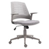 Vinsetto Mid-Back Home Office Chair, Task Computer Desk Chair with Lumbar Support and Adjustable Height, Grey