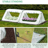 Outsunny 7' x 7' x 6' Garden Portable Pop Up Greenhouse with Side Door & Portable Zipper Bag for Plants & Vegetables White