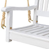 Outsunny Wooden Swing Bench Garden w/ Supportive Ropes for 2 Person Without Frame