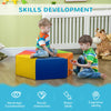 Qaba Foam Play Set, 2-Piece Kids Crawl and Climb Activity Soft Play Set, Freely-assembled Indoor Active Play for Babies