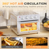 HOMCOM Air Fryer Toaster Oven, 21QT 8-In-1 Convection Oven Countertop, Broil, Toast, Dehydrator, Thaw and Air Fry,  Accessories Included, 1800W, Stainless Steel Finish