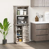 HOMCOM 70" Buffet Hutch with 3 Drawers, Kitchen Pantry with Sliding Door, Large Cabinet and Adjustable Shelves, Walnut