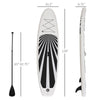 Soozier 11' x 31.5'' x 6.25'' Inflatable Stand Up Paddle Board with Accessories, Including SUP Paddle, Carry Bag,  & Air Pump, Black