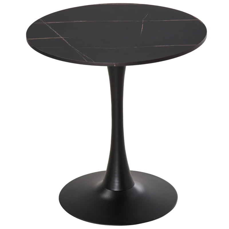 HOMCOM Circle Leisure Coffee Bistro Table with Sturdy Frame and Large Display Space