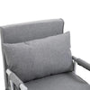 HOMCOM Single Person Folding 5 Position Convertible Sofa Bed Sleeper Chair Chaise Lounge Couch w/Pillow & Steel Frame for Home office, Light Grey
