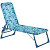 Outsunny Lightweight Chaise Lounge Chair for Kids with Foldable Function and No Assembly Required, Shark Pattern