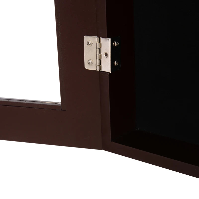 HOMCOM 32” x 24” UV-Resistant Sports Jersey Frame Display Case - Cherry Brown