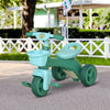 Qaba Tricycle 3-Wheeler Ride-on Toy with 2 Storage Baskets on Front & Back & Non-Slip Handlebar, Green