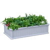 Outsunny 48'' x 24'' x 12'' Raise Garden Bed, Planter Box, Above Ground Garden for Flowers, Herb, Vegetables with Easy Assembly and Ground Stakes, Grey