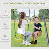 Outsunny Children's Outdoor Ninja Activity Set with Monkey Bars, Swing, and Climbing Rope
