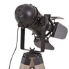HOMCOM Retro Adjustable Table Lamp Portable Tripod Spotlight  Decorative Lighting  Black