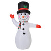 HOMCOM 6' Christmas Holiday Yard Inflatable Outdoor Light Up LED Xmas Decoration 3 Penguins Building Snowman