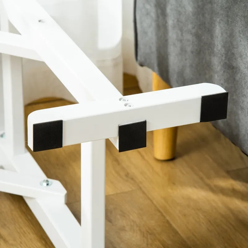 PawHut Dog Ramp Foldable with Non-slip Carpet Top Platform, Grey, White
