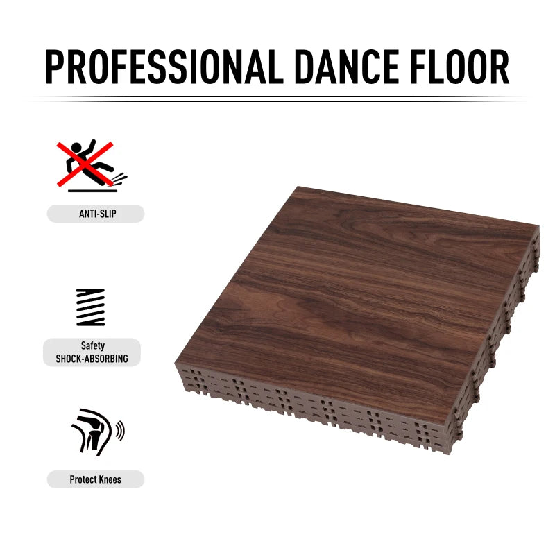 Soozier Portable Dance Floor 4 Piece Thick Ballet Kit General Flooring Trade Show Booths