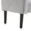 HOMCOM 52" Linen Upholstered Accent Ottoman Bench With Armrests, Cream White