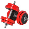 Soozier 44 lbs 2 in 1 Dumbbell & Barbell Adjustable Weight Set Strength for Arms, Shoulders and Back
