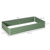 Outsunny 5.9' x 3' x 1' Raised Garden Bed with Support Rod, Steel Frame Elevated Planter Box, Green