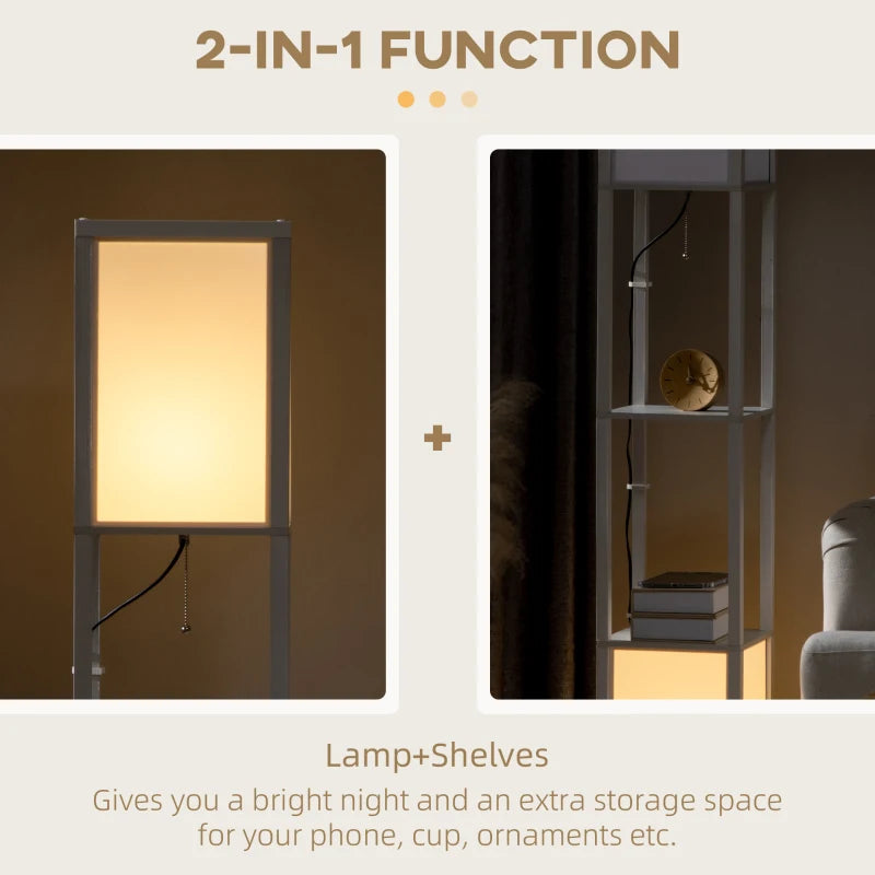 HOMCOM Floor Lamps for Living Room, Modern Standing Lamp with Adjustable Head, 13.75"x10.25"x60.25", Black