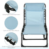 Outsunny Folding Chaise Lounge Pool Chairs, Outdoor Sun Tanning Chairs, Folding, Reclining Back, Steel Frame & Breathable Mesh for Beach, Yard, Patio, Gray