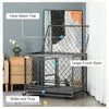 PawHut Heavy Duty Dog Crate Cage Pet Kennel w/ Removable Tray Wheels & Lockable Door for X-Large Dogs Indoor & Outdoor