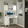 HOMCOM Computer Desk with Hutch, Home Office Workstation with Storage Shelves Drawers Cabinets, White