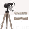 HOMCOM Floor Lamp Height Adjustable Camera Shape Lampshade Black