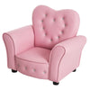 Qaba Kids Sofa Toddler Tufted Upholstered Sofa Chair Princess Couch Furniture with Diamond Decoration for Preschool Child, Pink