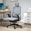 Vinsetto High-Back Office Computer Desk Seat w/ Lumbar Support & Adjustable Height, Grey
