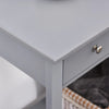 HOMCOM Industrial Console Desk Table W/ Drawer Bottom Shelf Living Room Entryway White