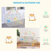 PawHut Transparent Gerbil Kennel for Travel, Comes with Exercise Wheel to Promote Play