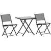 Outsunny 5 Piece Garden Patio Dining Set, Steel, Outdoor Conversation Set, Square Dinner Table with Built-in Ice Bucket Insert, 4 Rocking Chairs for Garden, Lawn, Backyard, Beige