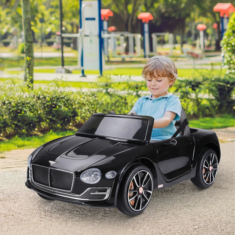 ShopEZ USA Electric Toy Car 12V Licensed Bentley GT Electric Vehicles w/ Parent Remote Control, Black