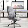 Vinsetto Home Office Chair Computer Chair with Retractable Footrest Adjustable Height Reclining Function Dark Gray
