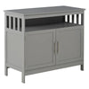 HOMCOM Sideboard Buffet Cabinet, Modern Kitchen Cabinet, Coffee Bar Cabinet with 2-Level Shelf and Open Compartment, Grey