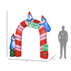 HOMCOM 11ft Christmas Inflatable Arch LED Lighted Indoor Outdoor Decoration
