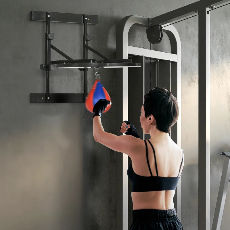 Soozier Adjustable Speed Bag Platform, Wall Mounted Speed Bags for Boxing, with 360-Degree Swive and 10'' Speedbag