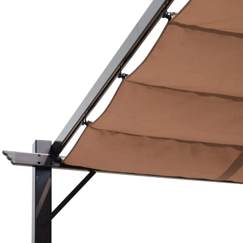 Outsunny 10' x 13' Outdoor Pergola Gazebo Backyard Canopy Cover Adjustable Sunshade, Grey