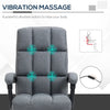Vinsetto Vibration Massage Office Chair, Reclining Computer Chair with USB Port, Remote Control, Side Pocket and Footrest, Dark Gray