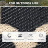 Outsunny 9' x 12' Reversible Outdoor RV Rug, Plastic Straw Rug for Camping, Deck, Beach, Black