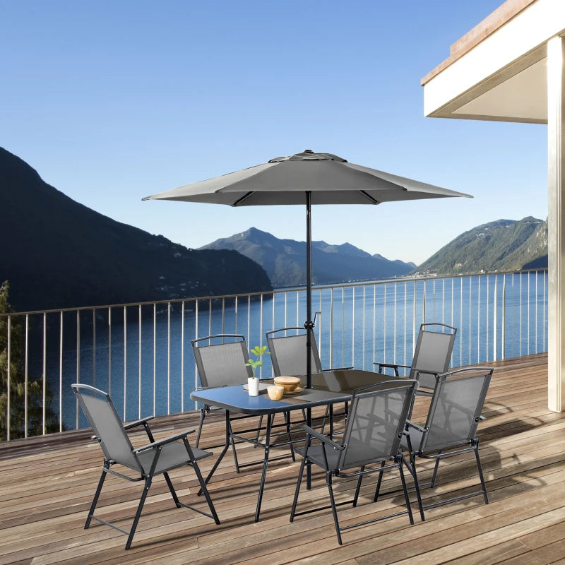 6 seat patio discount dining set with umbrella