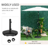 Outsunny Pentagonal Concrete Patio Umbrella Base with 2 Wheels for Easy Moving, Fitting Umbrella Poles of Φ1.25" - Φ2"