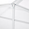 Outsunny Mini Greenhouse Kit, 71" Outdoor Cold Frame Cloche with Adjustable Roof, Polycarbonate Panels, and Rain Resistant Aluminum Frame, Small Nursery for Seedlings, Herbs & Flowers