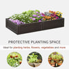 Outsunny Wooden Raised Garden Bed Kit, Elevated Planter Box with Bed Liner for Backyard, Patio to Grow Vegetables, Herbs, and Flowers, 4' x 4' x 12"