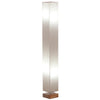 HOMCOM 48" Modern Free Standing Rectangle Floor Lamp with Linen Shade - Beige