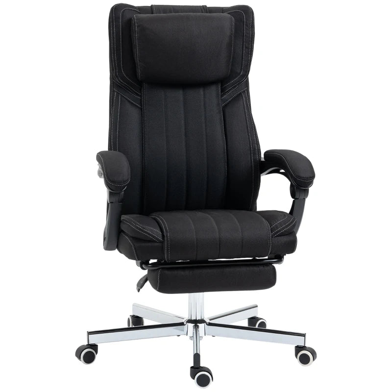 Vinsetto High-Back Office Chair Computer Desk Chair with Footrest Reclining Function and Adjustable Height Black