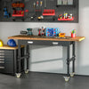 HOMCOM 45" Garage Project Activity Center Desk with Adjustable Footapds, Dark Grey