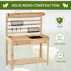 Outsunny Potting Bench Table, Garden Workstation w/ Sieve Screen, Removable Sink & Baskets