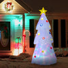 HOMCOM 8ft Christmas Inflatable Glowing Christmas Tree, Outdoor Blow-Up Yard Decoration with LED Lights Display