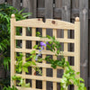 Outsunny Wooden Raised Garden Bed with Trellis, Outdoor Freestanding Planting Planter Box for Climbing Vine Plants Flowers, 12" x 12" x 49"